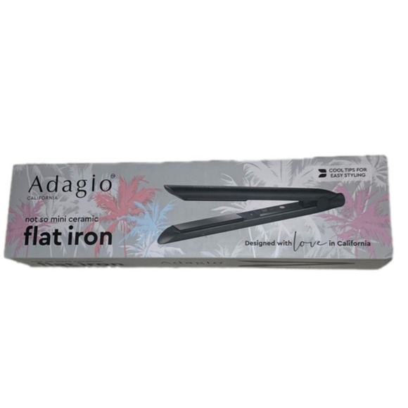 Adagio Not So Mini Ceramic Flat‎ Iron Women Hair Style Tools - Picture 1 of 2